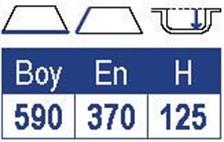 Smev Eviye Paslanmaz Çelik 370x590 mm