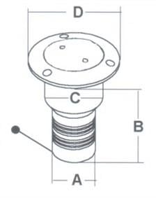 Southco Marine Mazot dolum ağızı 38mm