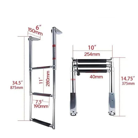 Teleskopik Merdiven 3lü Platform Üstü 254x879mm