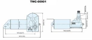 TMC silecek motoru 24V/24W 25.4 mm