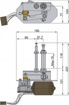 Vetus Ağır Hizmet Tipi Silecek Sistemi 12V
