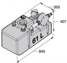 Vetus Pis Su Tankı Sistemi 12V/61 Litre
