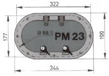 Vetus PM Lomboz, Anodize Aluminyum Çerçeve 199x344mm