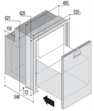 Vitrifrigo Buzdolabı Çekmeceli Model DW90 RFX 90 Litre