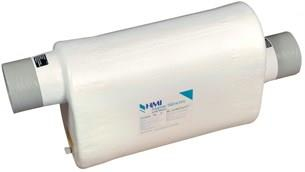 Yatay susturucu, üstten giriş yandan çıkış modeli