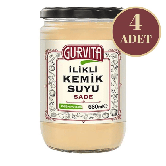 Gurvita Dana İlikli Kemik Suyu Sade 660 Ml 4' lü