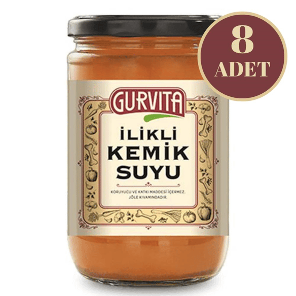 Gurvita İlikli Kemik Suyu Sebzeli 660 Ml 8' li