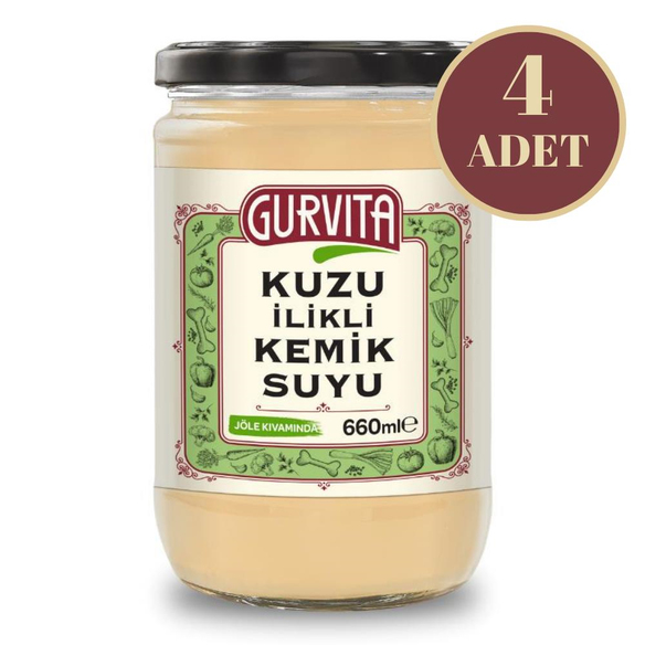 Gurvita Kuzu İlikli Kemik Suyu 660 Ml 4' lü