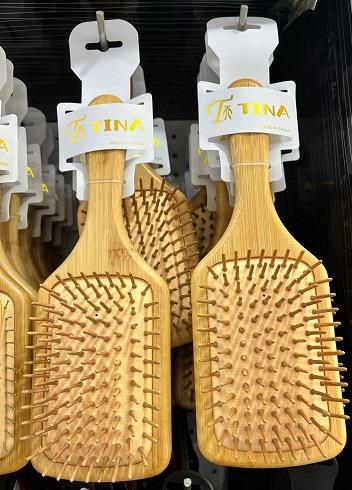 Alaten Tına Saç Fırçası Bambu Klasik