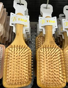 Alaten Tına Saç Fırçası Bambu Top Uçlu