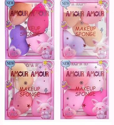 AMOUR Makyaj Süngeri Armut 4'Lü