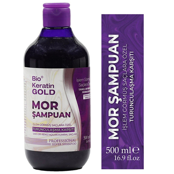 Bio Keratin Gold Mor Şampuan 500ml