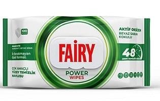 Fairy Yüzey Temizleme Mendili Power 100'lü