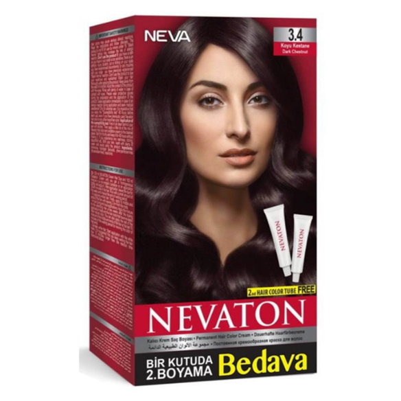 Nevaton Saç Boya Set Koyu Kahve 3.4