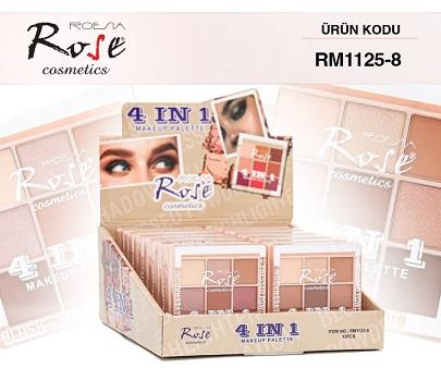 Rose Far Paleti 4 in 1 Çift Katlı Rm-1125