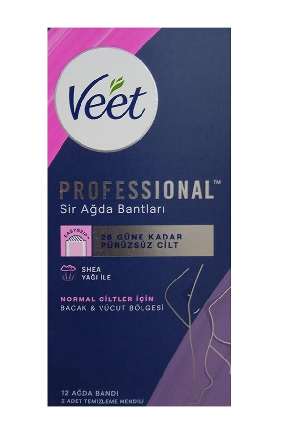 Veet Sir Ağda Bandi Profesyonel Normal Ciltler 12'li