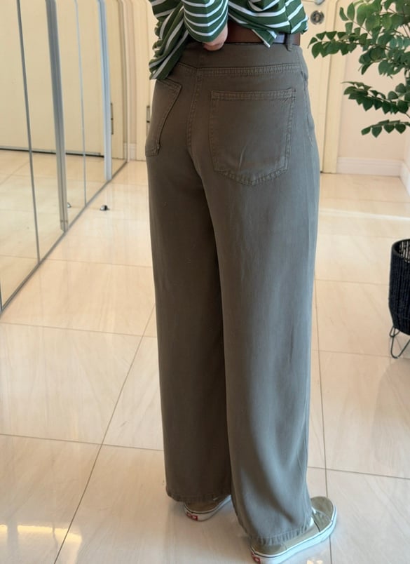 Premium Tensel Jean-Açık Haki