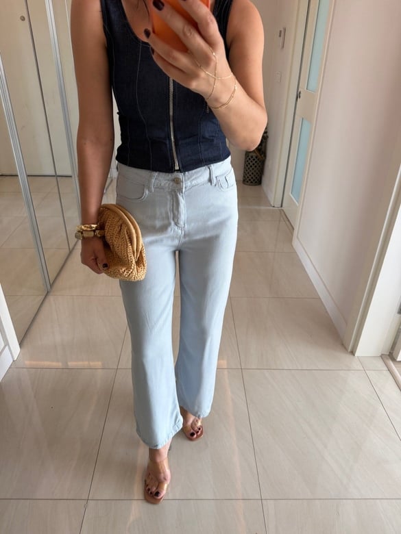 Premium Tensel Denim Pantolon - Mavi
