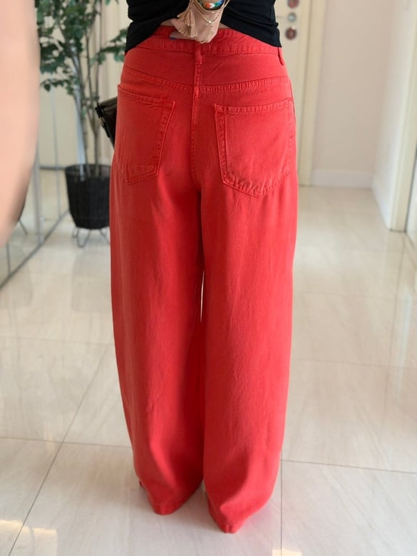 Premium Tensel Jean - Kırmızı