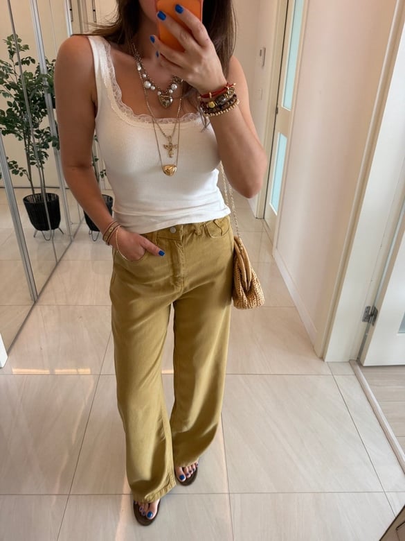 Premium Tensel Jean - Olive