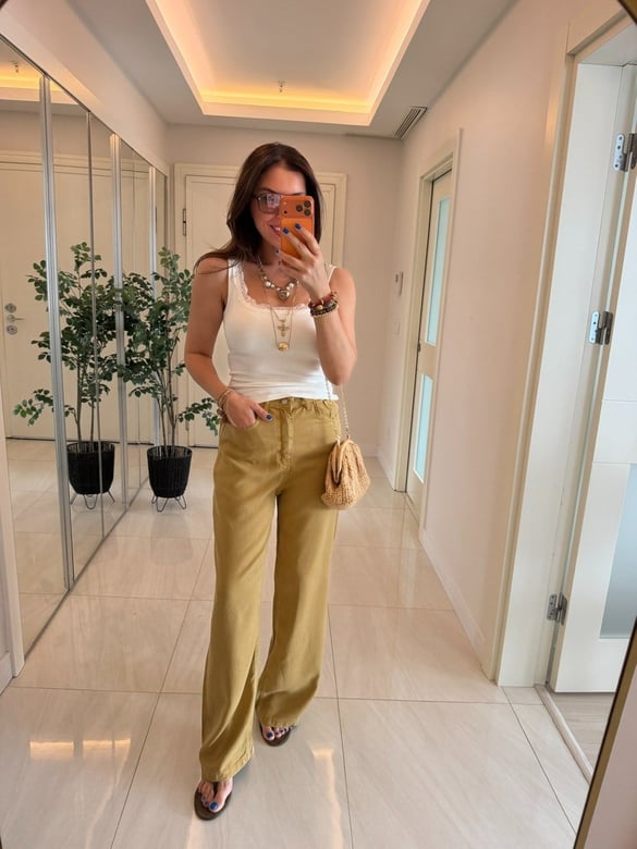Premium Tensel Jean - Olive
