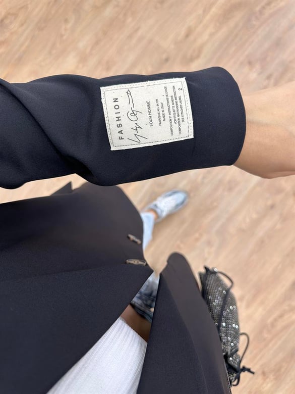 Armalı Blazer Ceket-Siyah