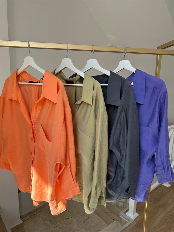 Basic Salaş Tnsel Gömlek-Mor