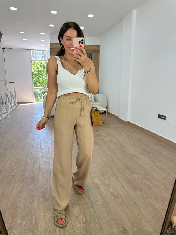 Beli Lastikli Tnsel Palazzo Camel