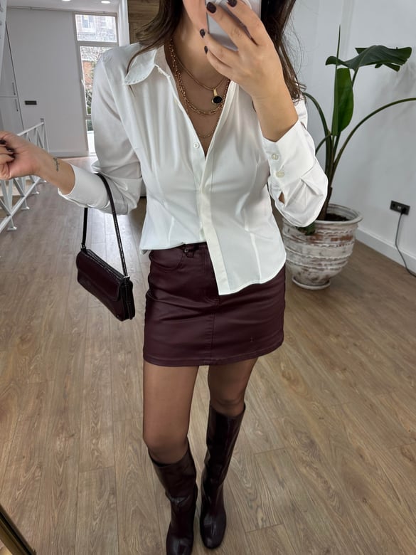Beyaz Basic Poplin Gömlek