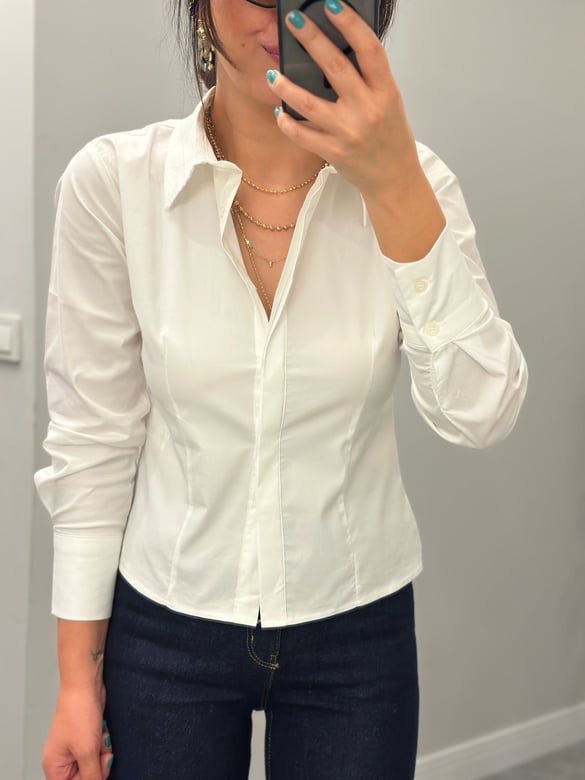 Beyaz Basic Poplin Gömlek