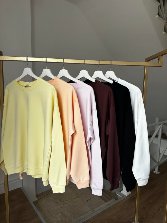 Bisiklet Yaka Pamuklu Basic Sweatshirt - Siyah