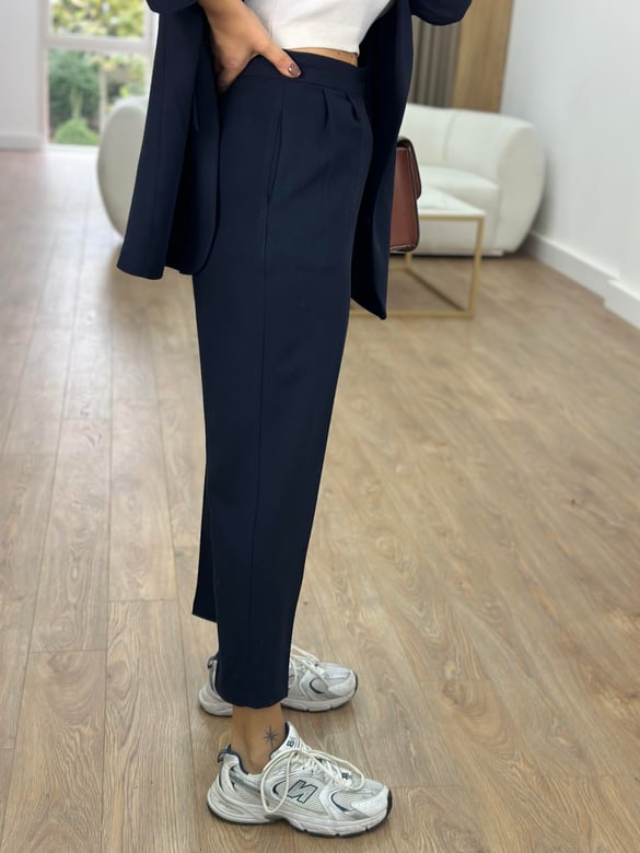 Blazer Ceketli Takım-Lacivert