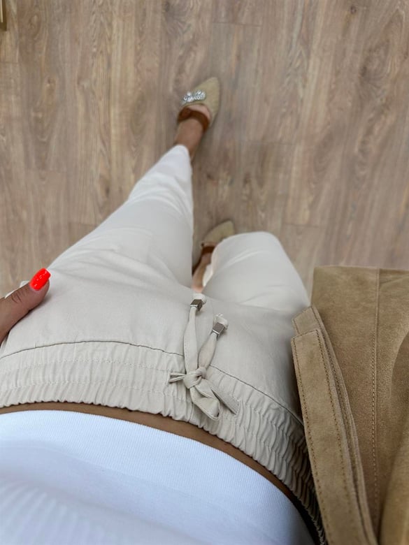 Çımalı Gabardin Pantolon-Taş