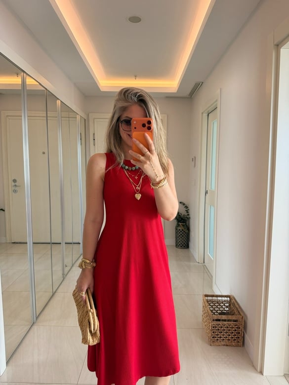 Sıfır Kol Likralı Verew Kesim Fitilli Elbise