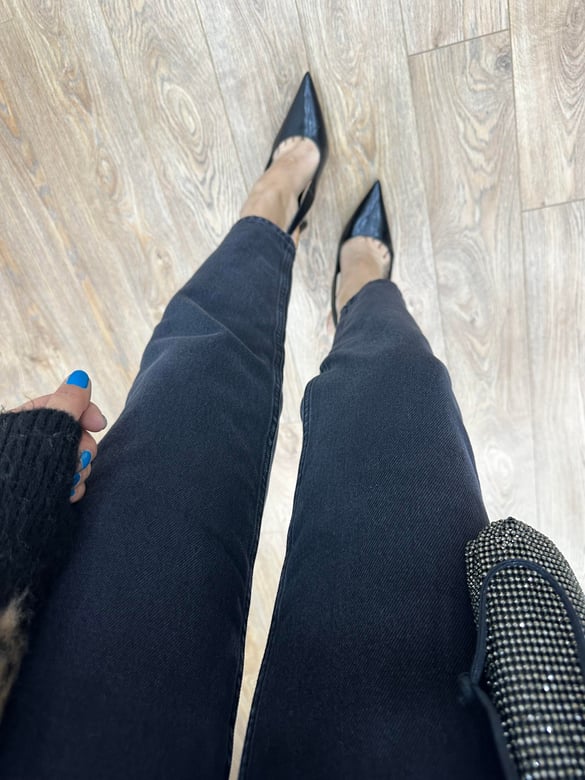 Dilvin Basic Mom Jean-Siyah