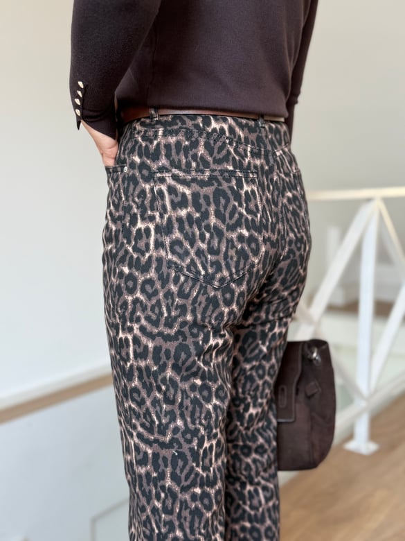 Dilvin Leopar Temalı Stright Pantolon