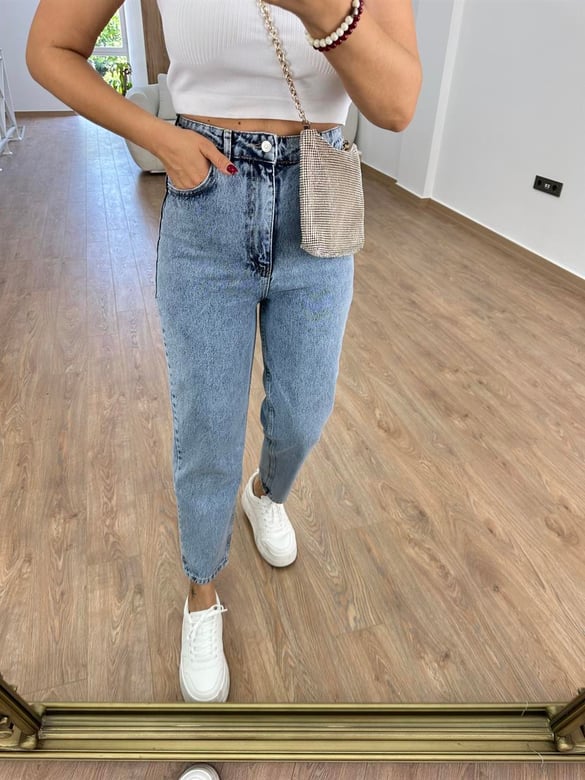 Dilvin Yüksek Bel Mom Jean