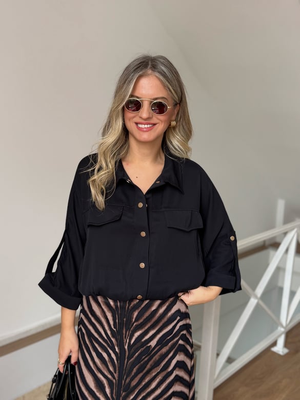 Gold Düğmeli Bomber Ceket 