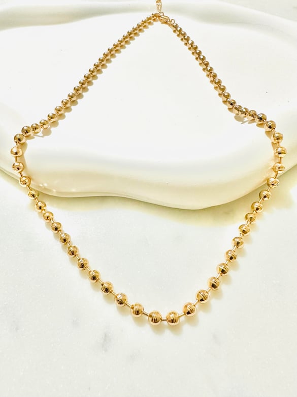 Gold Zincir Küçük Top Kolye