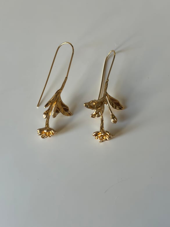 Gül Tasarım Gold Küpe