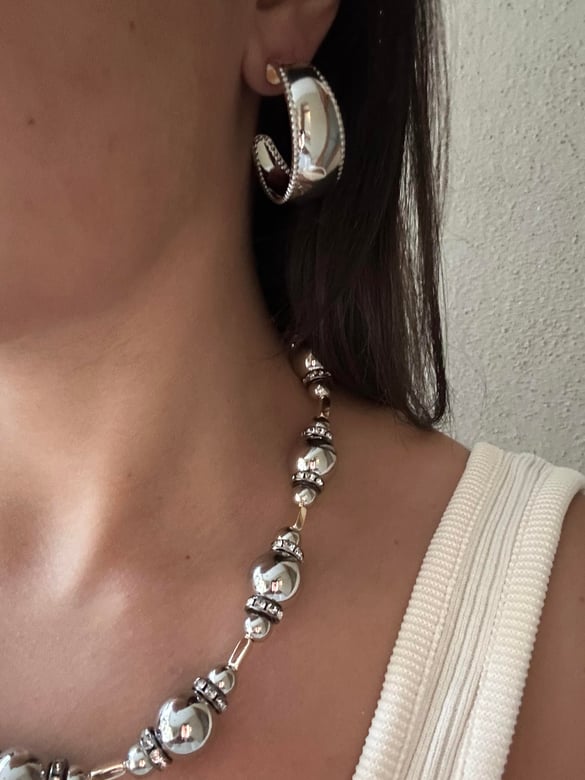 Kalın Halka Silver Küpe