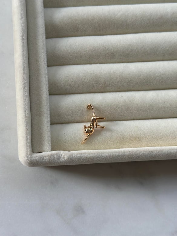 Kedili Gold Kıkırdak Küpe