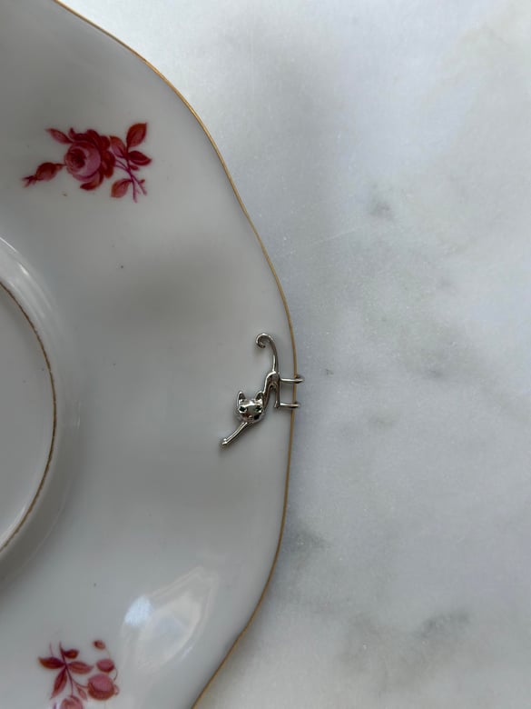 Kedili Silver Kıkırdak Küpe