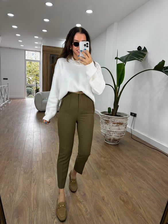 Marka Model Flatolu Pantolon - Olive