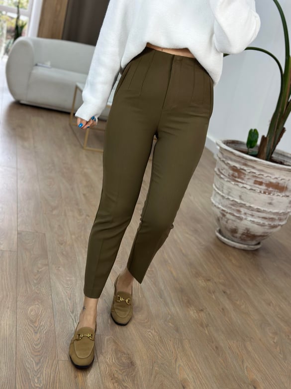 Marka Model Flatolu Pantolon - Olive