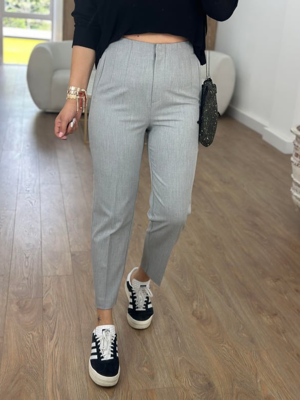 Marka Model Flatolu Pantolon-Gri
