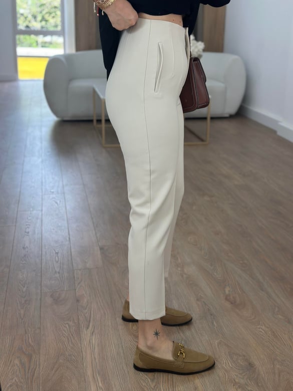 Marka Model Flatolu Pantolon-Taş