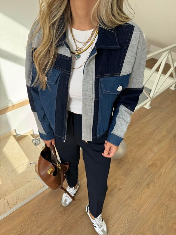Marka Model Garnili Denim Ceket