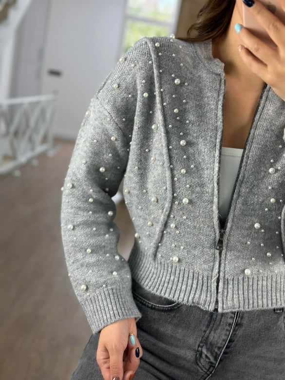 Marka Model İncili Bomber Ceket