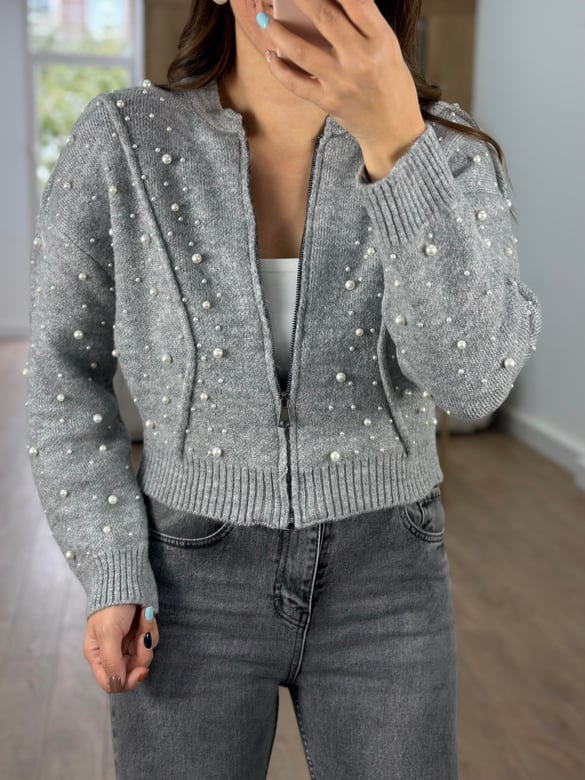 Marka Model İncili Bomber Ceket